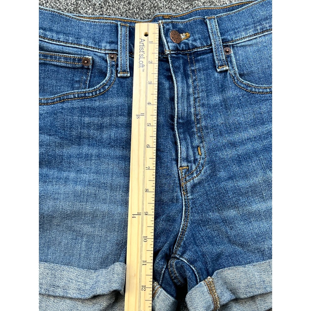 Re-Imagined by J.Crew Denim High Rise Cuffed Jean Shorts Women's 28 Medium Wash - Picture 6 of 12
